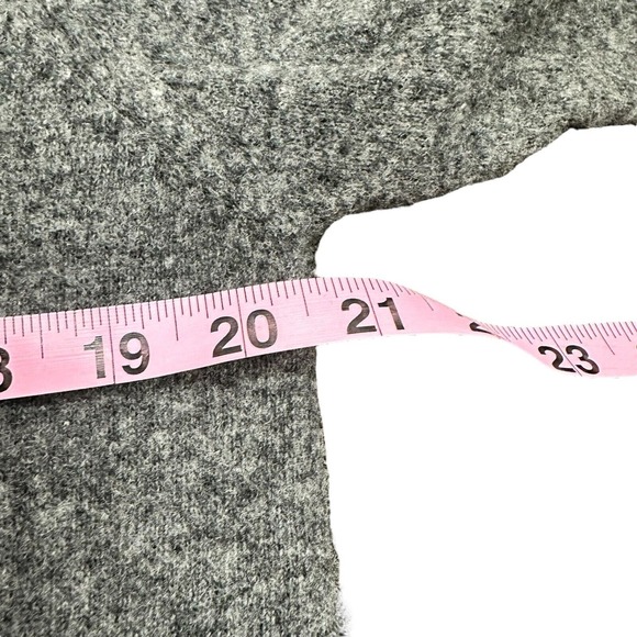 Eddie Bauer Sweater Mens Medium Gray Lambs Wool Blend Vneck Stretch Pullover - Picture 6 of 8